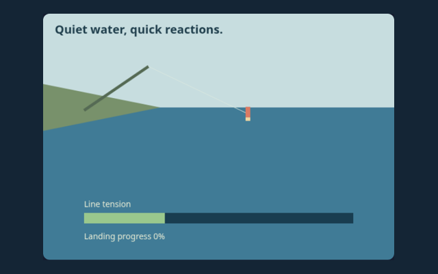 Fishing Challenge playing interface