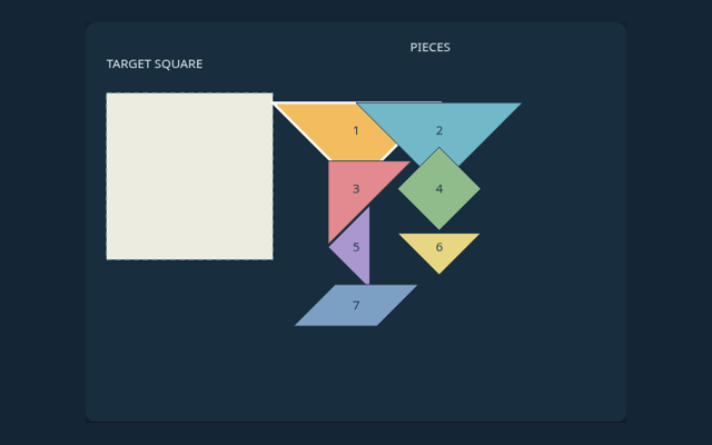 Tangram playing interface